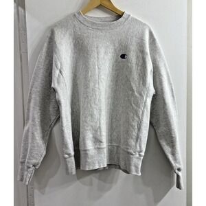Vtg Champion Medium Reverse Weave Fleece Pullover Gray Sweatshirt Crew Neck